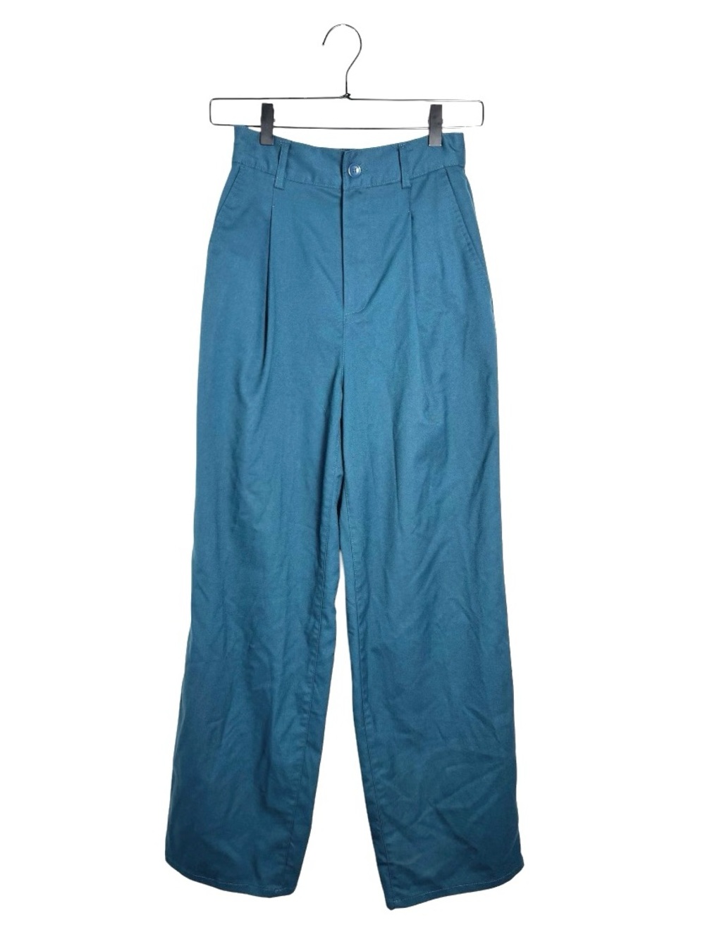 Urban Outfitters Green Teal Pleated Wide-Leg Trousers